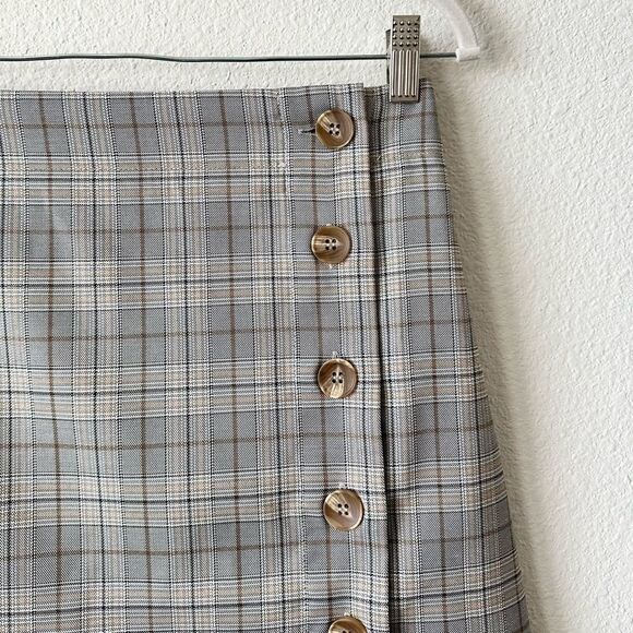 NWT Anthropologie Porridge Button-Side Midi Skirt in Neutral Size Petite Small - Picture 6 of 10